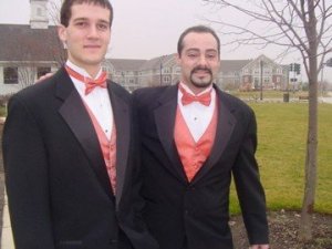 On way to reception to deliver toast at Richard's wedding